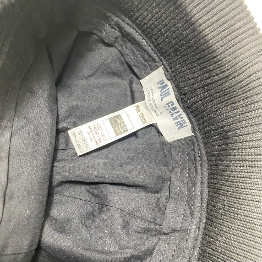 Paul Galvin Black Quilted Ribbed Cap One Size